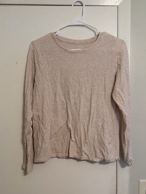 Beige Long Sleeve Top